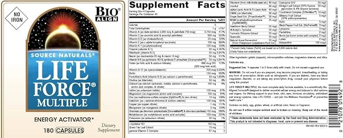 Source Naturals Life Force Multiple, Energy 180 Capsules