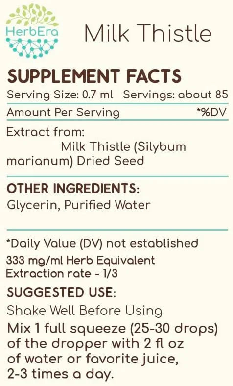 Milk Thistle B60 Alcohol-Free Herbal Extract 2 fl
