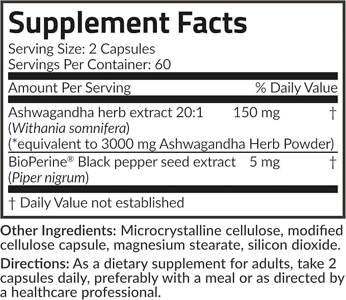 Futurebiotics Ashwagandha Extra Strength Stress & 120 Vegetarian