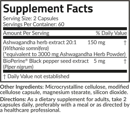 Futurebiotics Ashwagandha Extra Strength Stress & 120 Vegetarian