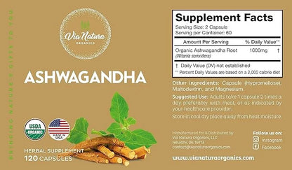Ashwagandha Capsules 1000mg |120 Capsules