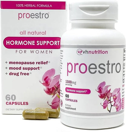 VH Nutrition PROESTRO | Estrogen Support* Supplement for Women | Extra Strength Hormone Balance* for Her | 60 Capsules in ...
