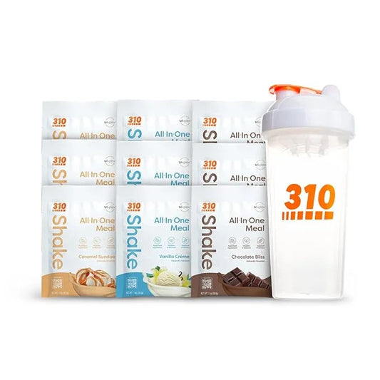 310 Nutrition – All-In-One Meal Replacement Shake Starter Kit - Fiber Rich Vegan Superfood Blend - Natural Sweeteners - Lo...