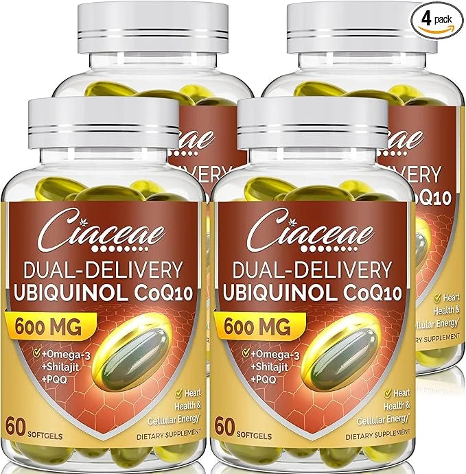 Ubiquinol CoQ10 600 MG Softgels Omega-3 & Coenzyme-Q10, Active CoQ10 Ubiquinol 240 Servings