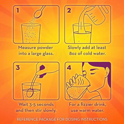 Metamucil 4-in-1 Fiber + Vitamins C, B12, Fizzy B12, Citrus 90 servings