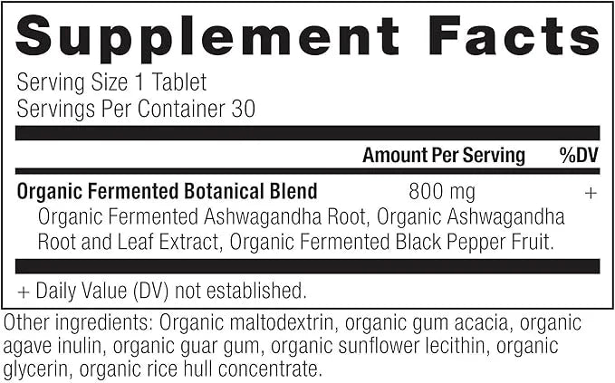 Ashwagandha Tablets by Ancient Nutrition, Stress Relief, Supports Energy, Mental Clarity and Concentration, Reduces Fatigu...