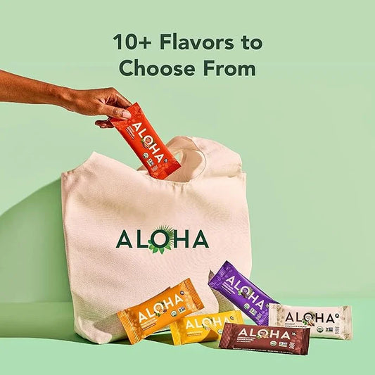 ALOHA Organic Plant Based Protein Bars - Lemon Cashew - 12-Count - Vegan, Low Sugar, Gluten-Free, Paleo, Low Carb, Non-GMO...