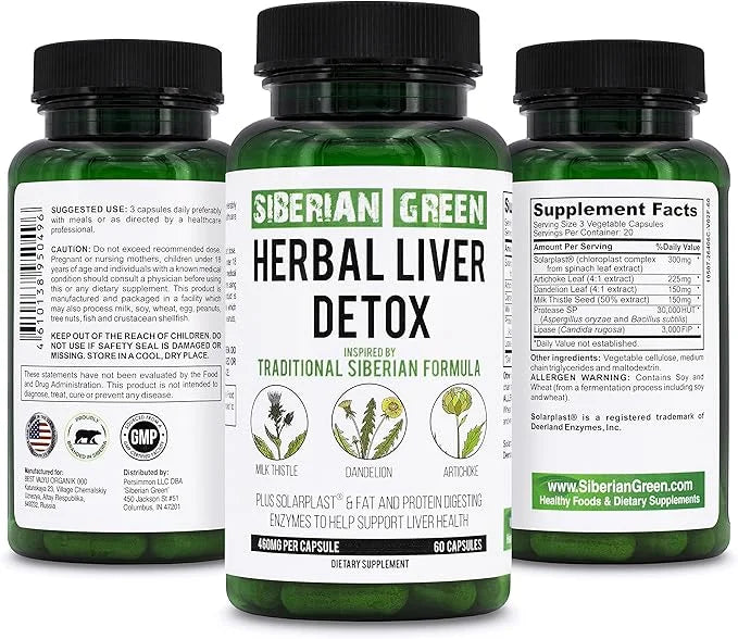 Herbal Liver Detox with Milk Thistle 60 Capsules