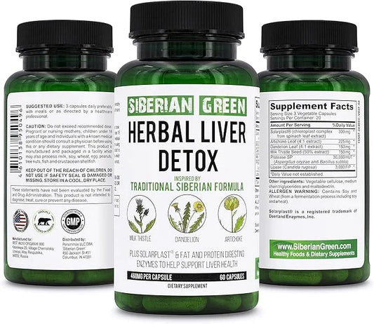 Herbal Liver Detox with Milk Thistle 60 Capsules