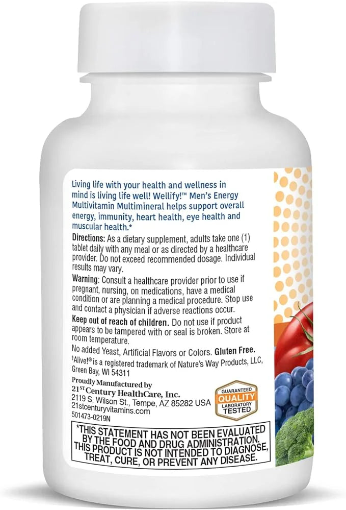21st Century Wellify Men's Energy Multivitamins 65 Count 2)