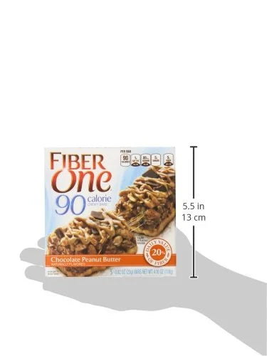 Fiber One 70 Calorie Chewy Snack Bars, Chocolate Peanut Butter, 5 ct (Pack of 4) - Product Image