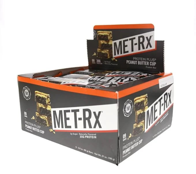 MET-Rx Protein Plus Bar, Great as Healthy Meal Replacement, Snack, and Help Support Energy, Gluten Free, Peanut Butter Cup...