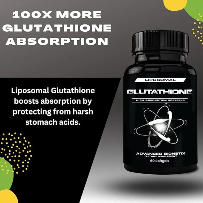 Liposomal Glutathione Supplement Antioxidant Supplement w/Gluta-IV™, 60Total Liposomal