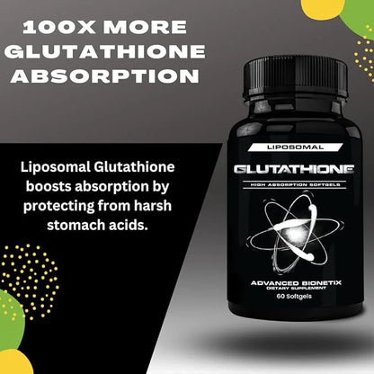 Liposomal Glutathione Supplement Antioxidant Supplement w/Gluta-IV™, 60Total Liposomal