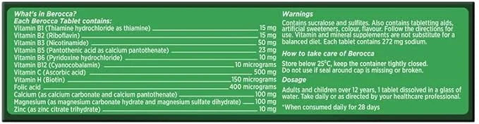 Berocca Energy Vitamin B & C 60 Pack