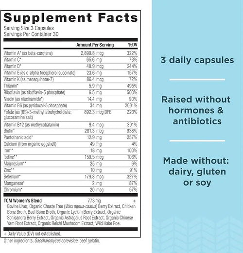 Ancient Nutrition Multivitamin for Women, Multi B12, Zinc, 90 Ct