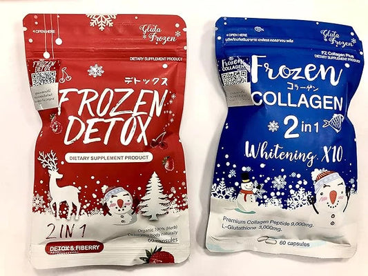 Double pack : Frozen Detox+Frozen Collagen x10 Glutathione 10000 mg