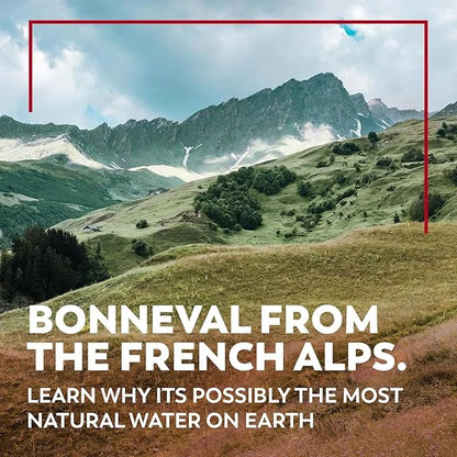 BONNEVAL Natural Sparkling Water. Mineral water from the French Alps. Recycled water bottles 6 pack, 33.8 FL OZ - Product ...