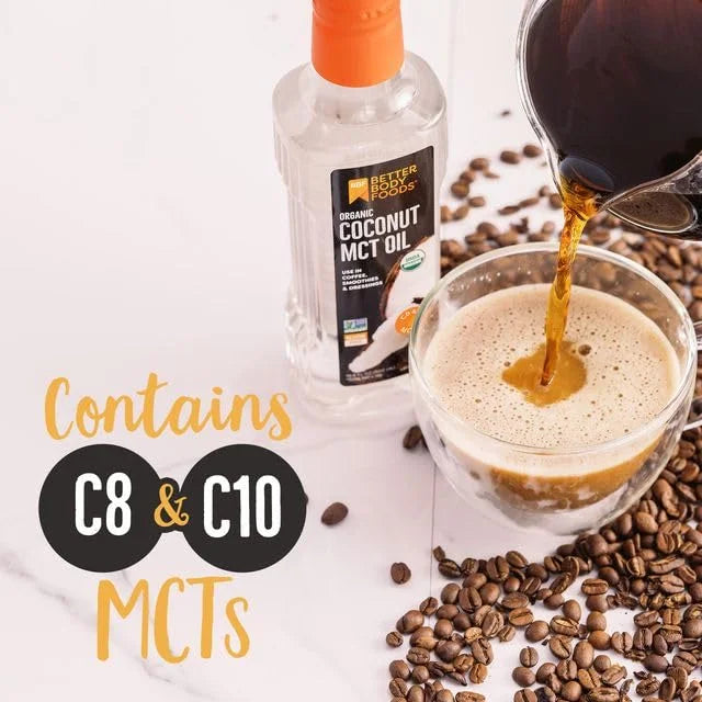 BetterBody Foods Organic Coconut MCT Oil - Energy Boosting- Keto-Friendly - C8 & C10 - Gluten Free - 16.9 oz - Product Image