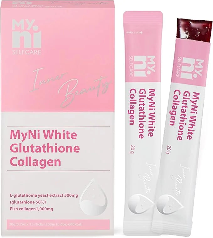 Glutathione Collagen Jelly (15 Sticks) 500mg, Low-Molecular 1,000mg, Pomegranate