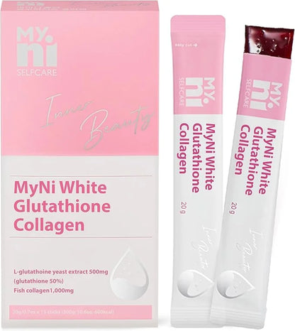 Glutathione Collagen Jelly (15 Sticks) 500mg, Low-Molecular 1,000mg, Pomegranate