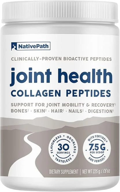 NativePath Joint Health Collagen Peptides, Type 1 & 3 Peptides, 7.9 Ounce, 30 Servings