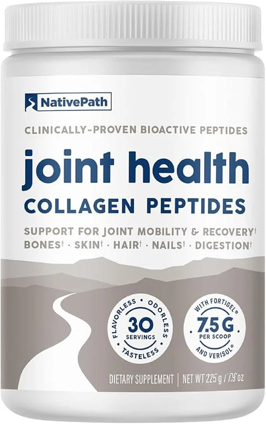 NativePath Joint Health Collagen Peptides, Type 1 & 3 Peptides, 7.9 Ounce, 30 Servings