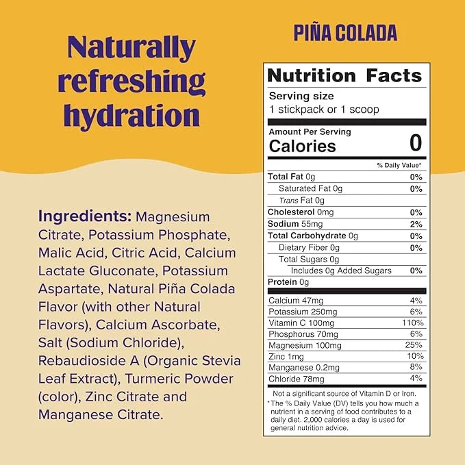 Ultima Replenisher Mocktini Electrolyte Powder Drink Mix – Piña Colada, 90 Servings – Hydration Powder with 6 Electrolyte...