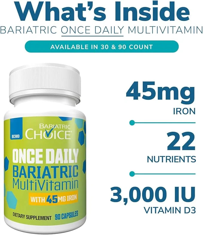 Bariatric Choice Once Daily Bariatric Multivitamin 45 mg (30ct)