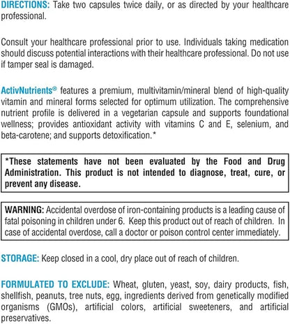 XYMOGEN ActivNutrients with Iron and Copper (240 Capsules)
