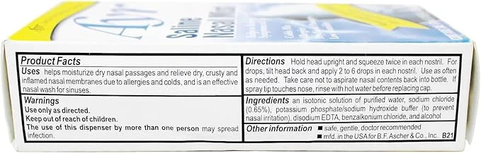 Ayr Saline Nasal Mist, 1.69-Ounce Spray 2 Count