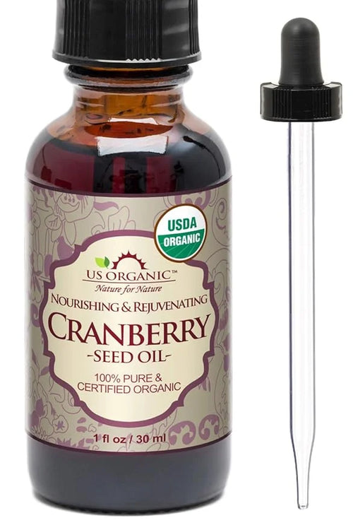 US Organic Cranberry Seed Oil, USDA Certified Organic,100% Pure & Natural, Cold Pressed Virgin, Unrefined in Amber Glass B...