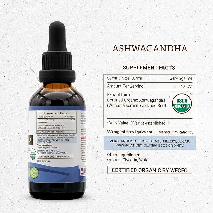 Secrets of the Tribe Ashwagandha USDA (2 FL