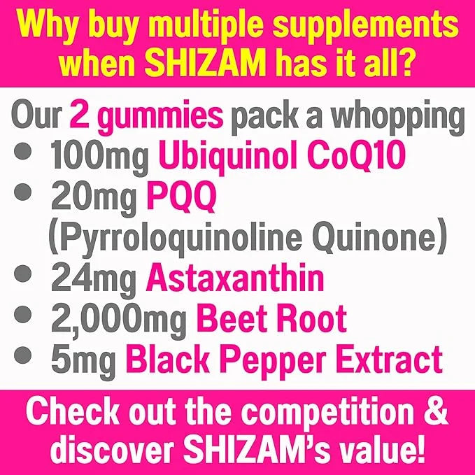 Ubiquinol CoQ10 PQQ Astaxanthin Beets Gummies, CQ-10 CO-Q10 CO-Q10 Q CO-10 CQ10 CQ10 C0Q10 C0Q10 Bioperine 20mg 40mg 40mg ...