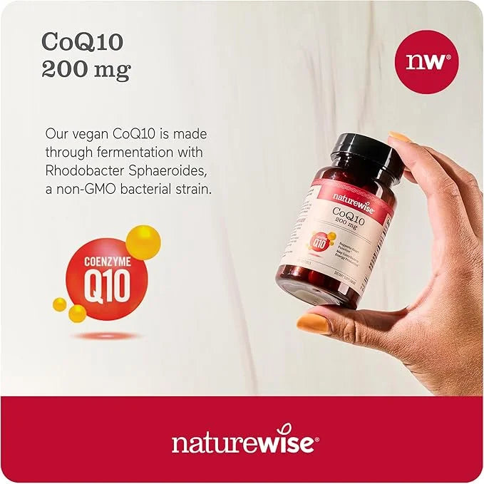 NatureWise CoQ10 200mg Softgels, High Potency CoQ10 200mg 200mg Ubiquinone Q10 Supplements 200 Softgels[200-Day Softgels[2...