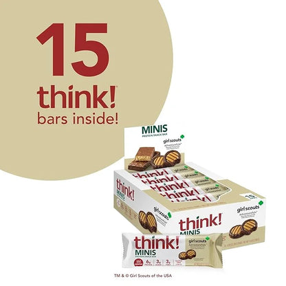 think! Minis Protein Snack Bar, Gluten Free, Girl Scouts Adventurefuls, 15 Count - Product Image