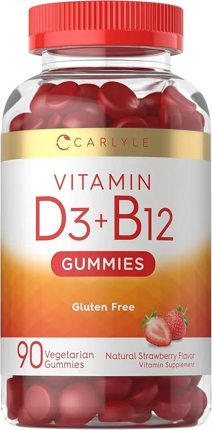 Carlyle Vitamin D3 + B12 Complex Gummies 90 Count