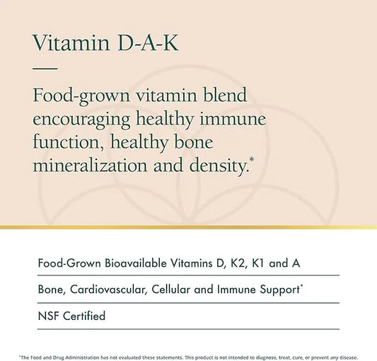 Natura Health Products Vitamin D-A-K Supplement D3 5000 5000 IU, K2 50 50 mcg, K1 550 550 mcg, 1000 IU, (60 Capsules)
