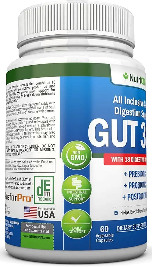 Probiotics, Prebiotics & Postbiotics with 18 4-in-1 Complete