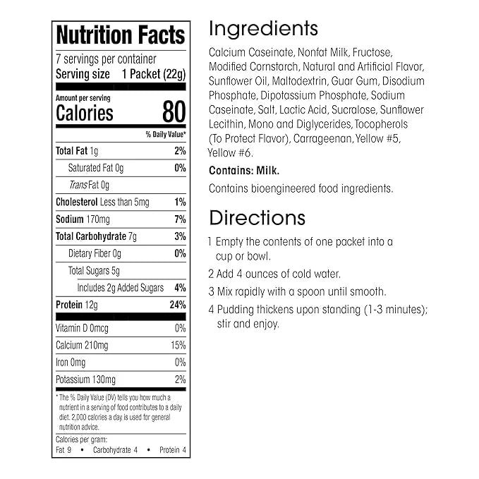 WonderSlim Protein Pudding, Lemon, 12g Protein, Gluten Free (7ct) - Product Image