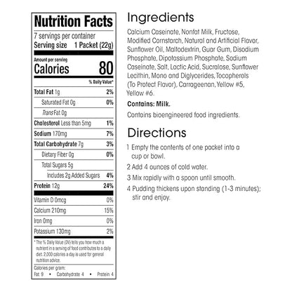 WonderSlim Protein Pudding, Lemon, 12g Protein, Gluten Free (7ct) - Product Image