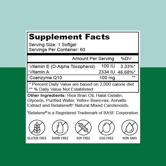 Zaytun CoQ10 Highly Absorbable, Heart Health 60 Mini