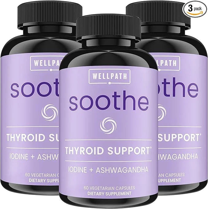 Soothe Hormone Balance for Women + Thyroid Support for Women (3-Pack) | Cortisol Manager, Mood Support, & Metabolism Boost...