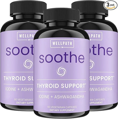 Soothe Hormone Balance for Women + Thyroid Support for Women (3-Pack) | Cortisol Manager, Mood Support, & Metabolism Boost...