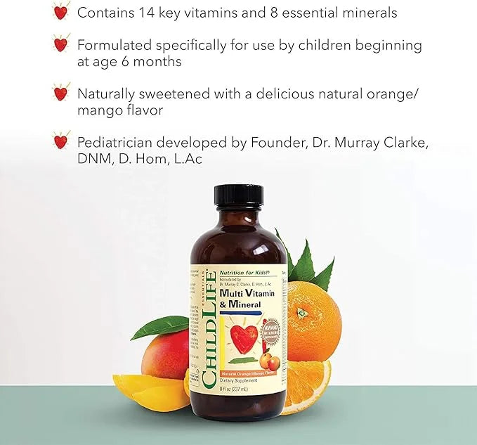CHILDLIFE ESSENTIALS, Kids Liquid Multivitamin and 8 Fl