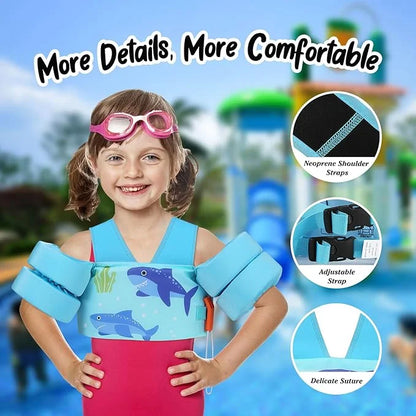 Moko Toddler Swim Vest for Kids, 20-50 lbs/22-66 lbs Clearance Swim Arm Band Cartoon Swimming Wings Pool Float Vests Sleev...