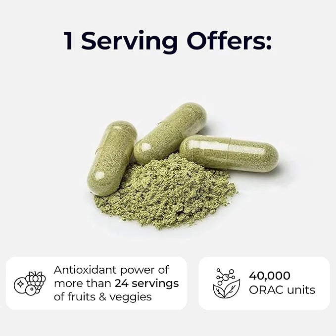 Paradise ORAC Energy Greens Powder Extract, 120 Capsules