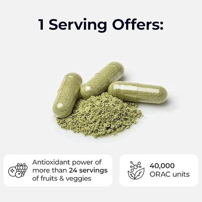 Paradise ORAC Energy Greens Powder Extract, 120 Capsules