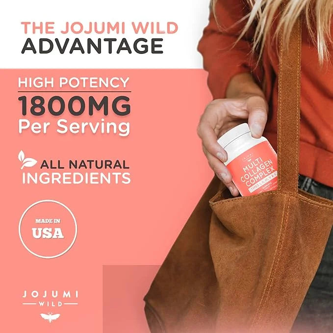 5-in-1 Multi Collagen Capsules (Type I, II, III, V + X) for Skin, Hair, Nails & Joint Health - Collagen Supplements for Wo...