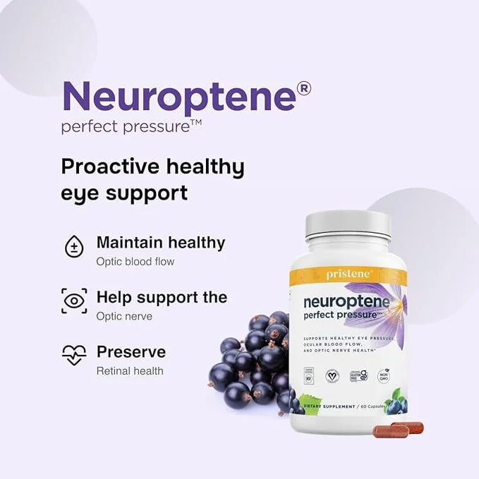 Eye Pressure Supplement with Bilberry Saffron CoQ10 for (60 Capsules)
